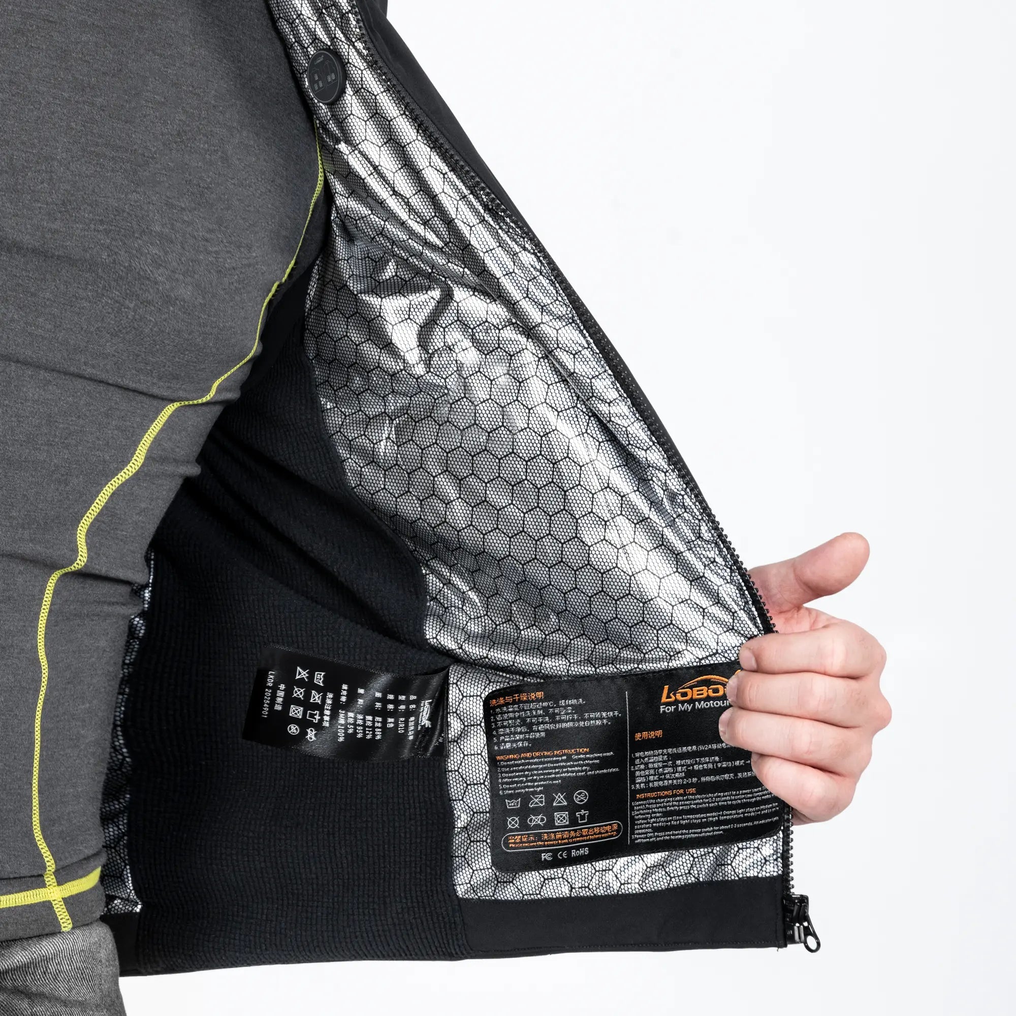 LOBOO RJR10 Electric Heating Vest | 3M Thinsulate & Carbon Fiber Smart Warmer with Dual - Zone Control - LOBOO