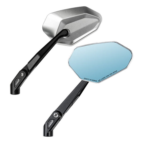 LOBOO RM02 CNC Foldable Mirrors for Adventure Bikes | Anti-Glare Wide Angle Lens - LOBOO
