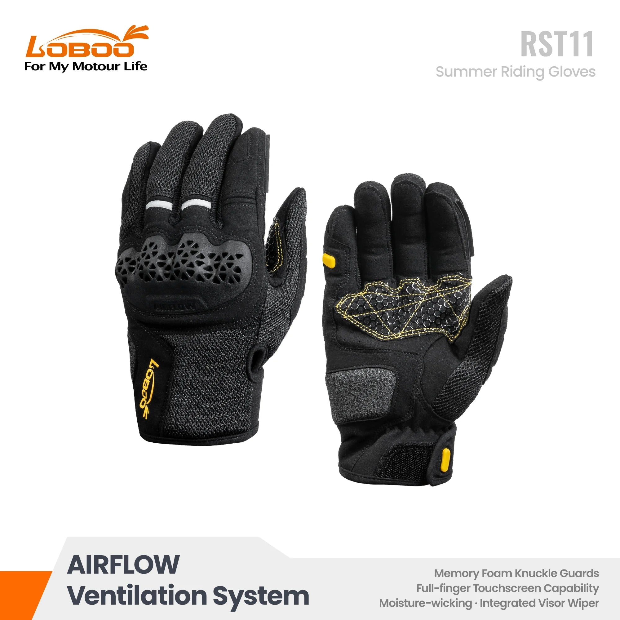 LOBOO RST11 Sommer-Motorradhandschuhe