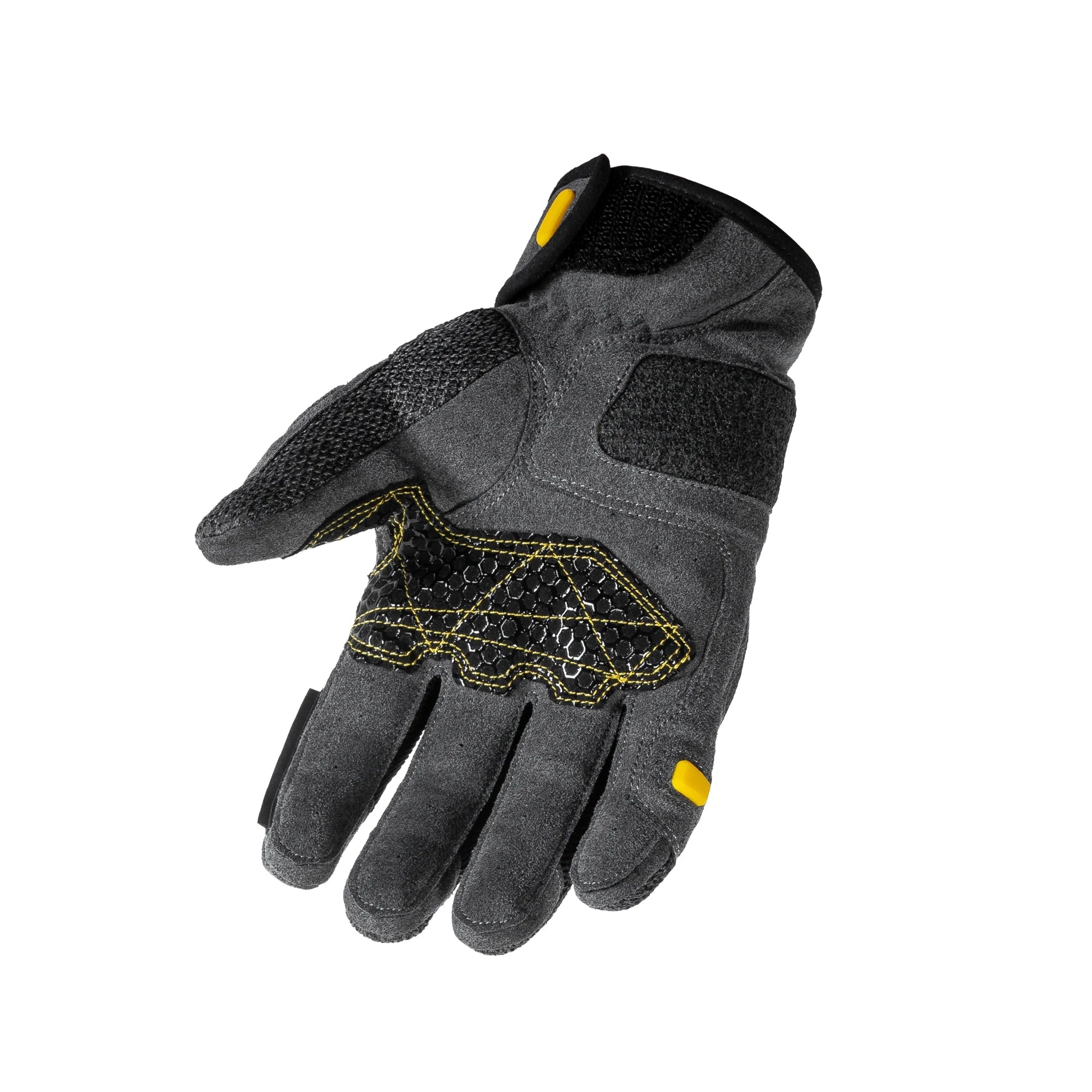 LOBOO RST11 Men's Summer Motorcycle Gloves – Vented ADV Touchscreen Riding Gloves with Knuckle Armor (Black/Grey, S-3XL) - LOBOO