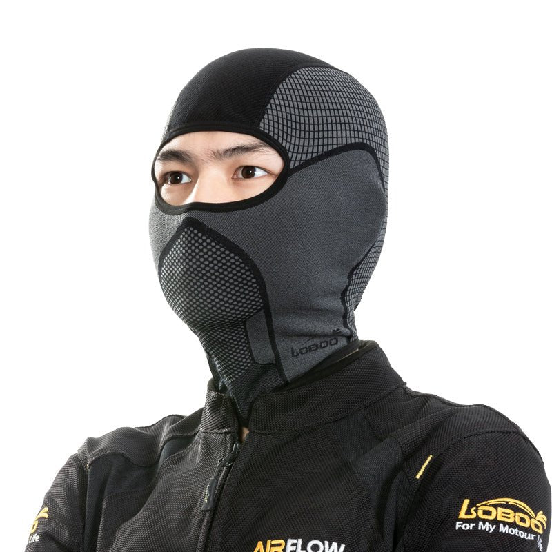 LOBOO RTT22 Riding Headgear | COOLMAX Motorcycle Balaclava & Samurai Mask - LOBOO