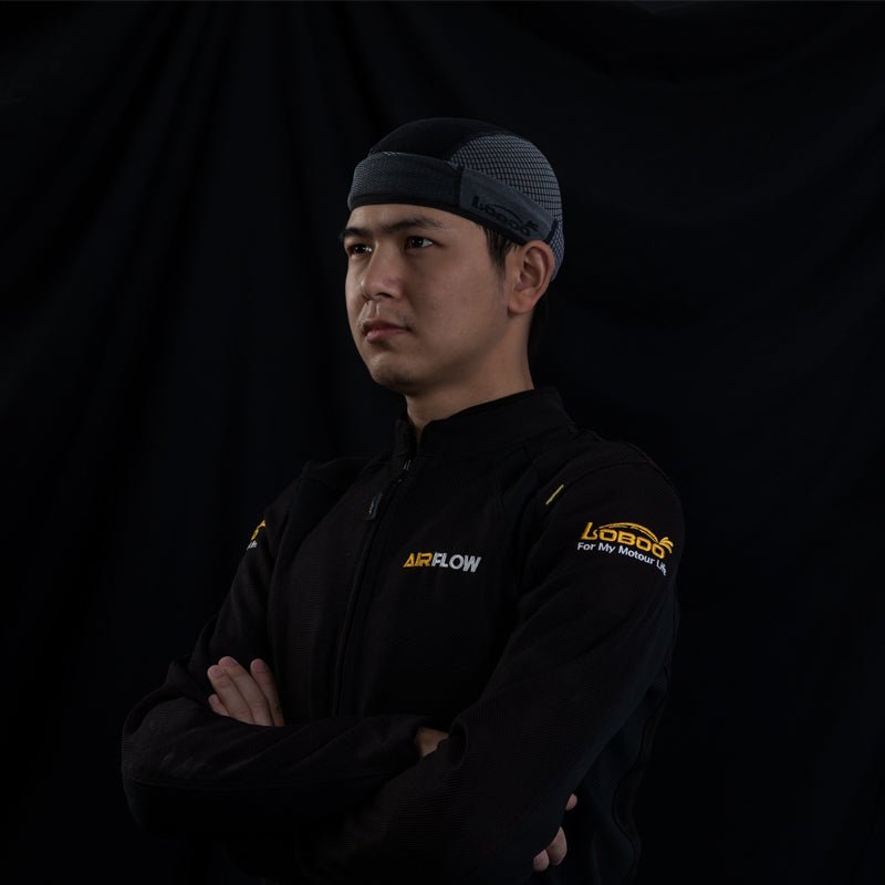 LOBOO RTT22 Riding Headgear | COOLMAX Motorcycle Balaclava & Samurai Mask - LOBOO