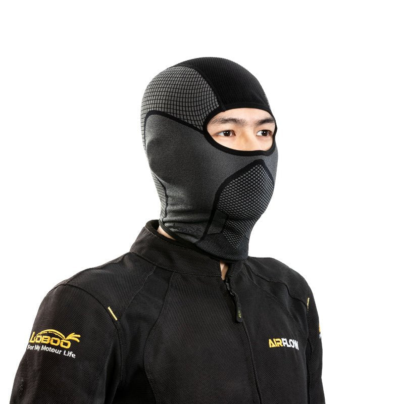 LOBOO RTT22 Riding Headgear | COOLMAX Motorcycle Balaclava & Samurai Mask - LOBOO
