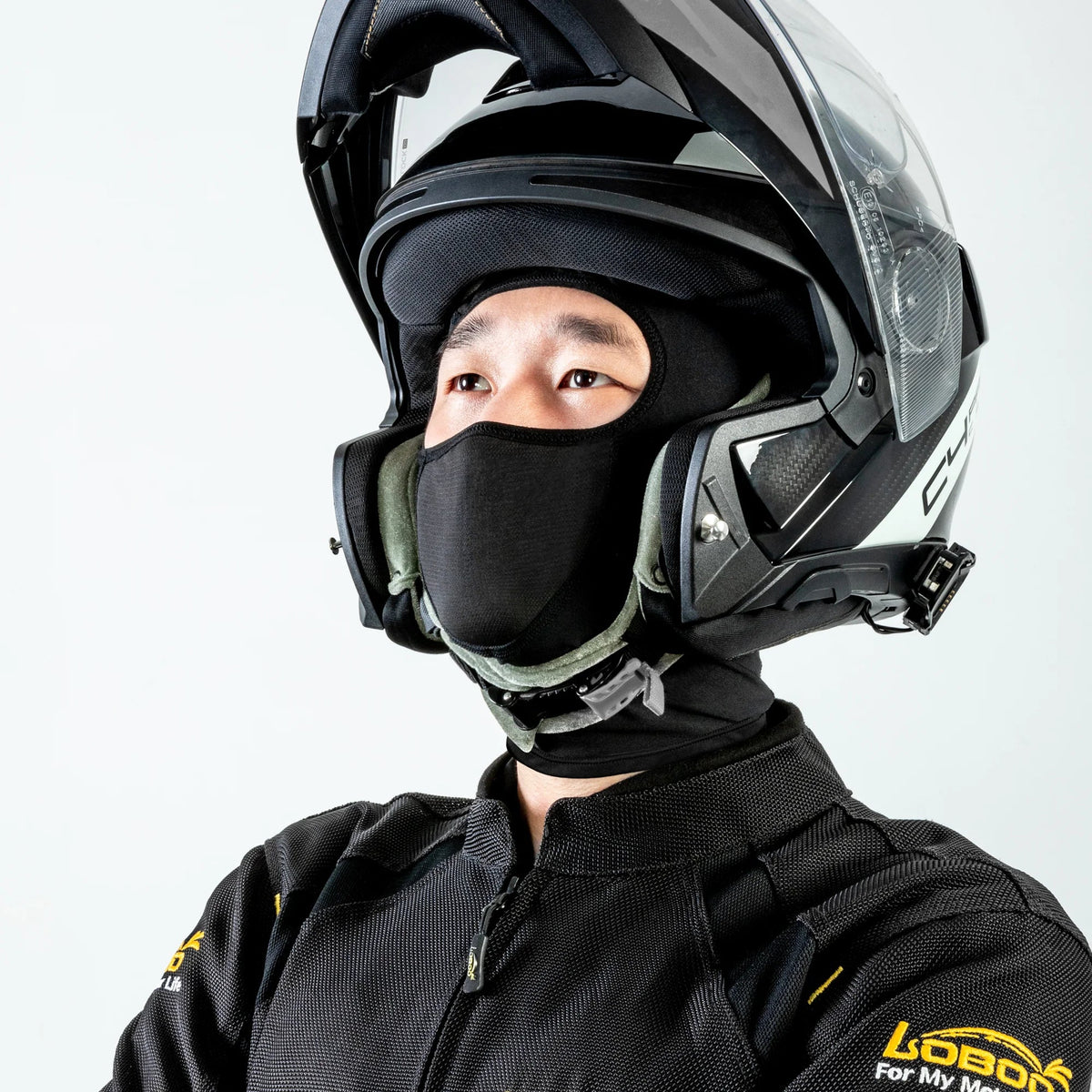 LOBOO RTT30 Cooling Motorcycle Balaclava | Breathable COOLMAX Summer Helmet Liner Face Mask with Glasses Slots - LOBOO