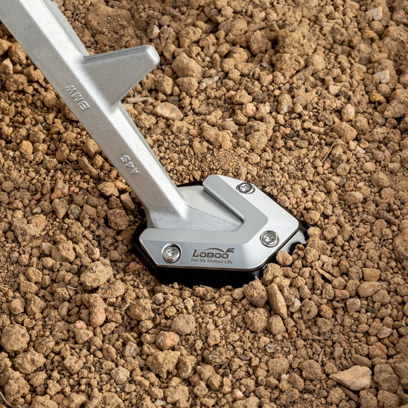 LOBOO Side Stand Extension for BMW F900GS (2024+) | CNC Aluminum Kickstand Enlarger Pad - LOBOO