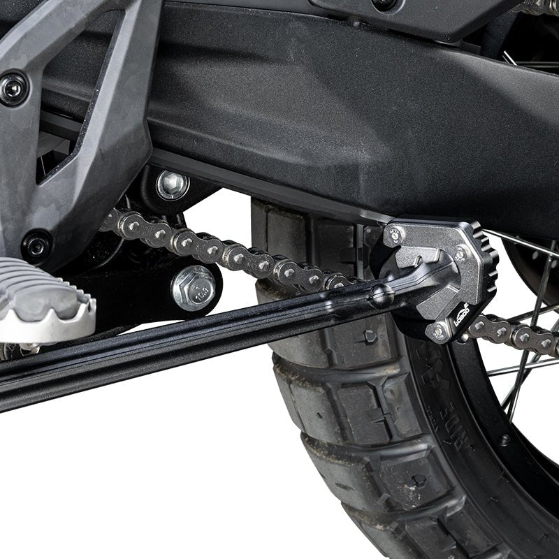 LOBOO Side Stand Extension for CFMOTO 450MT (2024+) | CNC Aluminum & Stainless Steel Kickstand Pad - LOBOO
