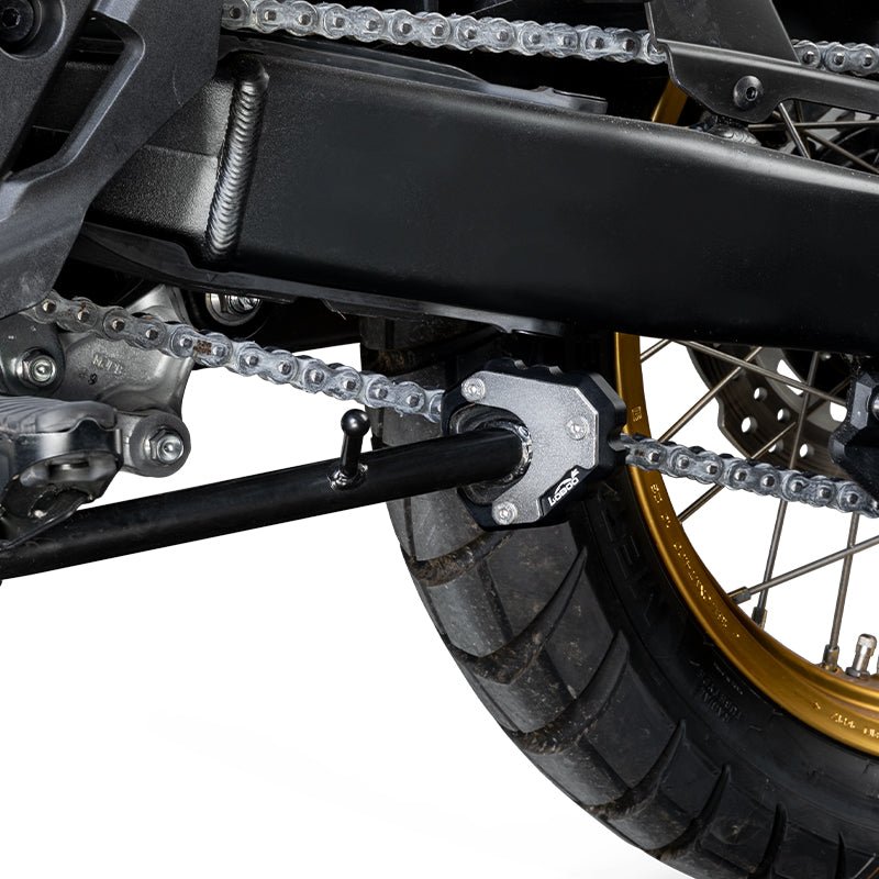 LOBOO Side Stand Extension for Honda XL750 Transalp (2024+) | CNC Aluminum & Stainless Steel Kickstand Pad - LOBOO