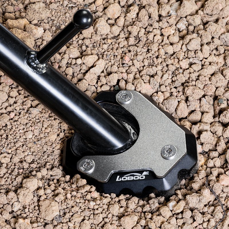 LOBOO Side Stand Extension for Honda XL750 Transalp (2024+) | CNC Aluminum & Stainless Steel Kickstand Pad - LOBOO
