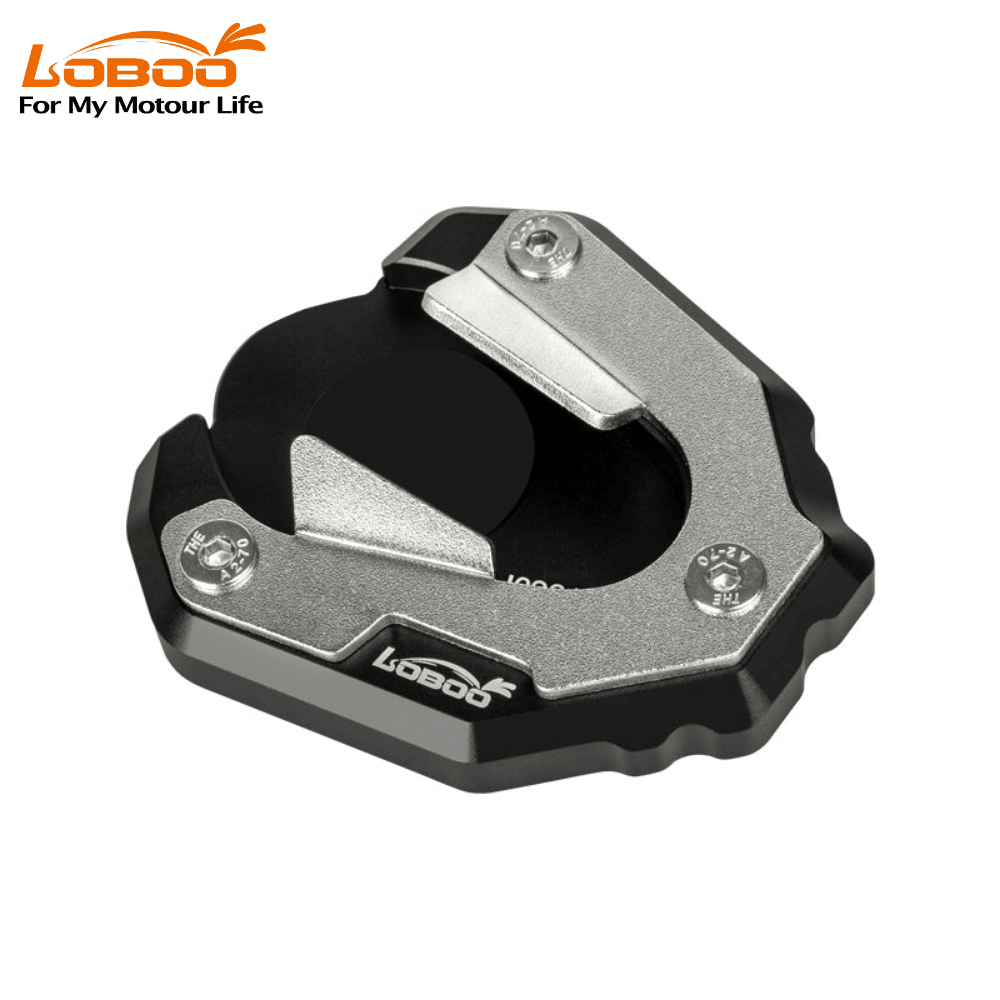LOBOO Side Stand Extension for Triumph Tiger 1200 GT Pro (2023+) | Anti-Sink Parking Foot Pad - LOBOO
