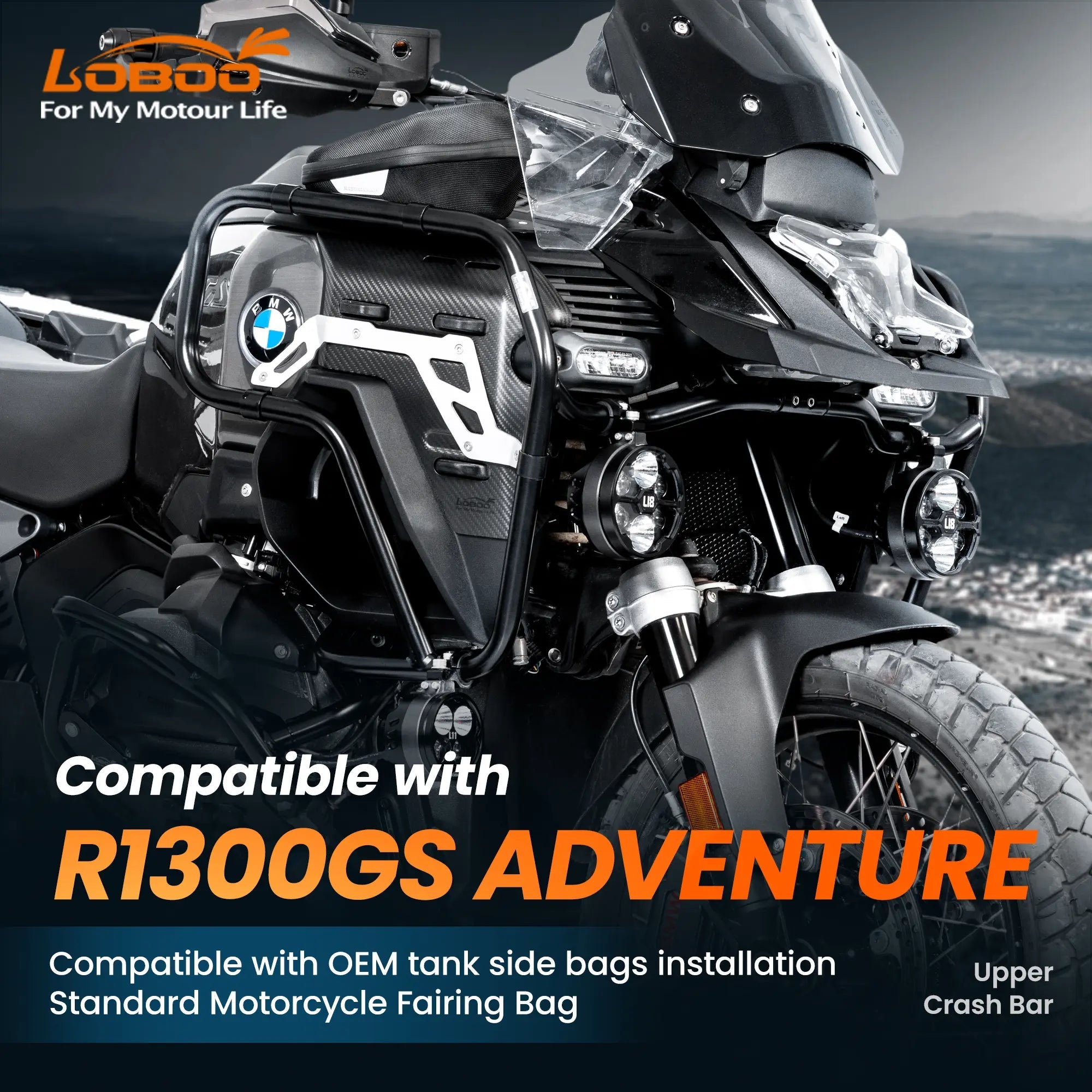 LOBOO Upper Crash Bar for BMW R1300GS Adventure（2024 - ） - LOBOO