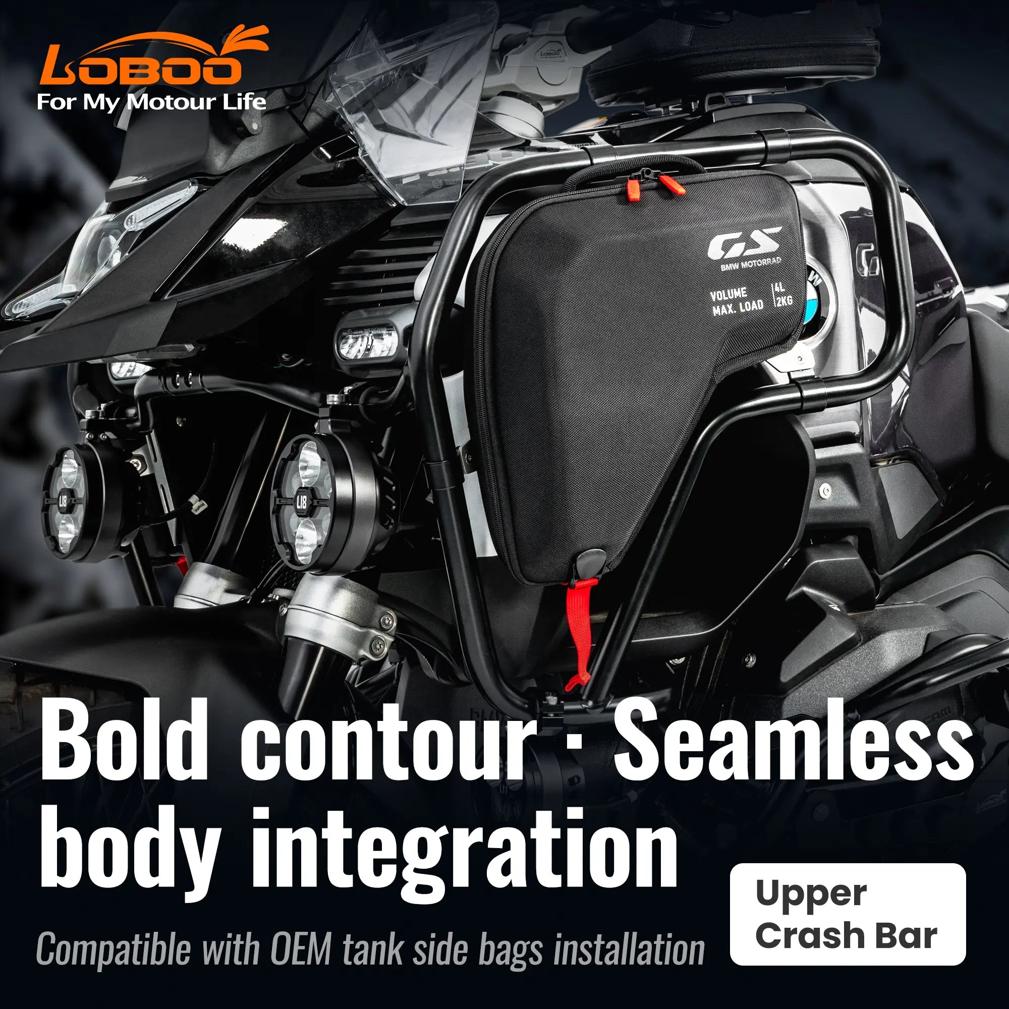 LOBOO Upper Crash Bar for BMW R1300GS Adventure（2024 - ） - LOBOO