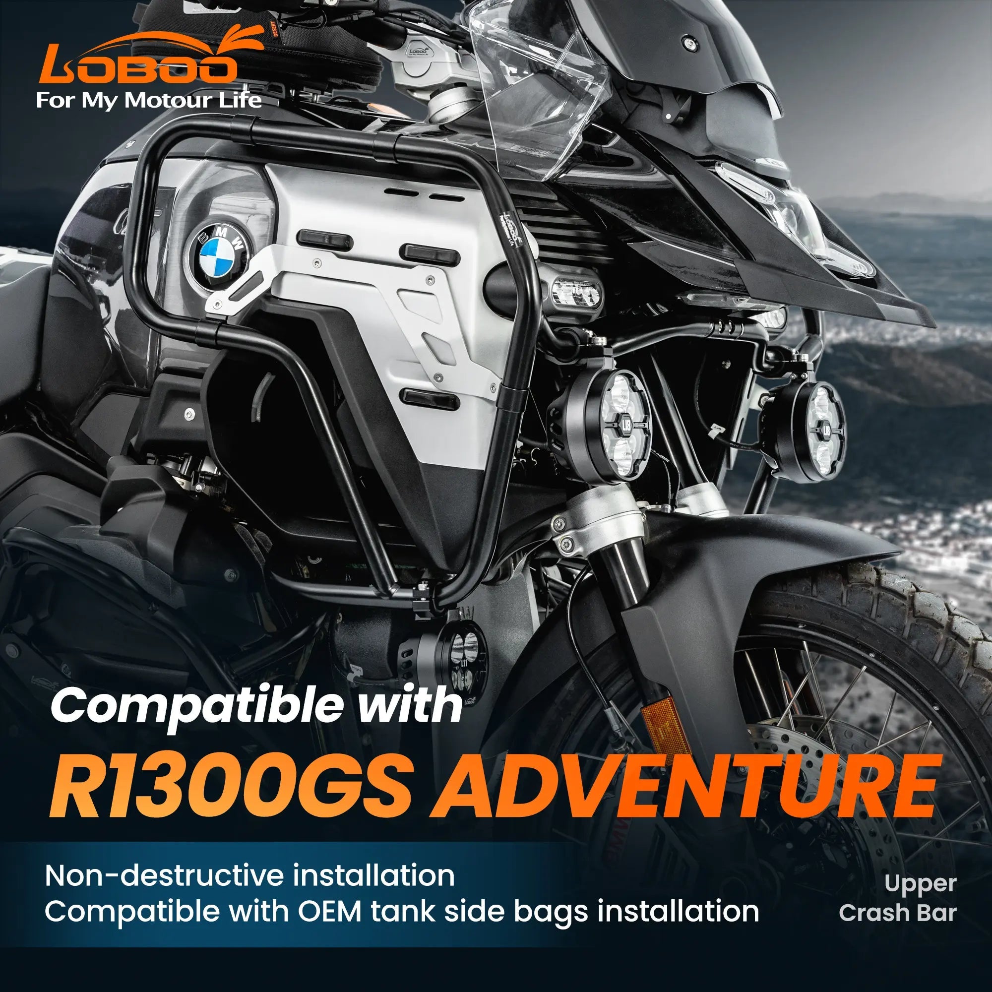LOBOO Upper Crash Bar for BMW R1300GS Adventure（2024 - ） - LOBOO