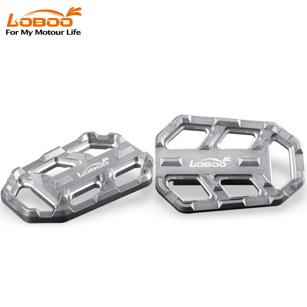LOBOO Wide Foot Peg Extensions for Honda NX500(2026+) & NC750 | Bolt-On Enlarger Pads - LOBOO