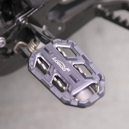 LOBOO Wide Foot Pegs Extension for BMW F800GS (2009 - Present) | CNC Anti - Slip Footrest Enlargement Kit - LOBOO