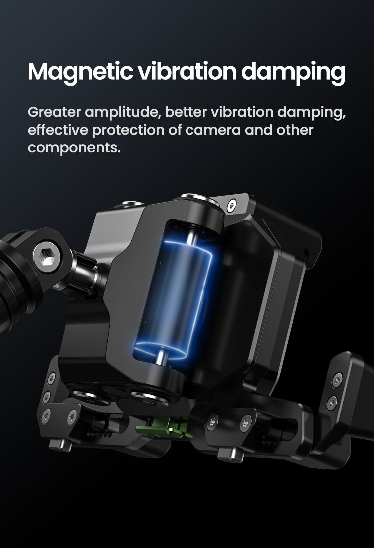 Motorcycle Phone Holder – Magnetic Damping, Auto - Lock Holder with Wired & Wireless Fast Charging, 360° Rotation for Handlebar 22–32mm - LOBOO