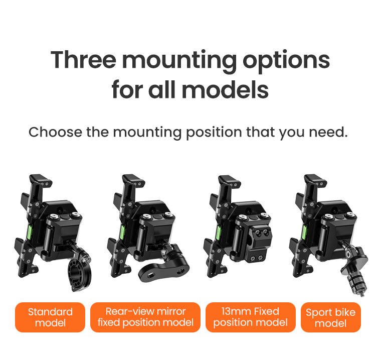 Motorcycle Phone Holder – Magnetic Damping, Auto - Lock Holder with Wired & Wireless Fast Charging, 360° Rotation for Handlebar 22–32mm - LOBOO