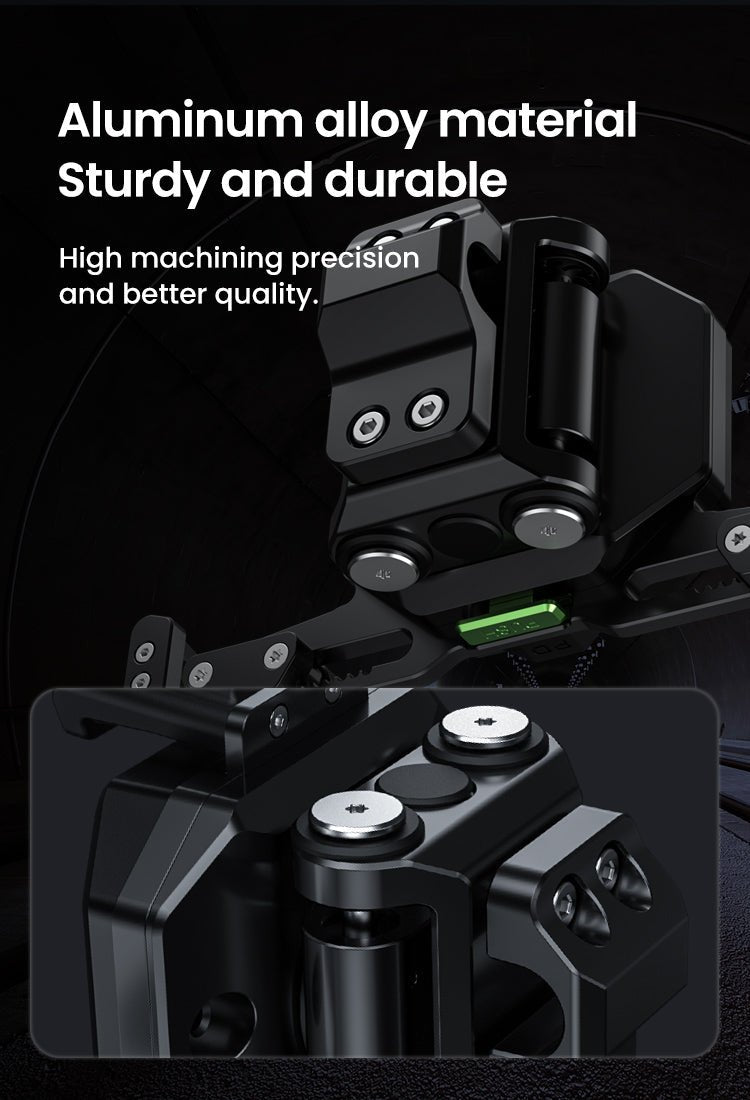 Motorcycle Phone Holder – Magnetic Damping, Auto - Lock Holder with Wired & Wireless Fast Charging, 360° Rotation for Handlebar 22–32mm - LOBOO