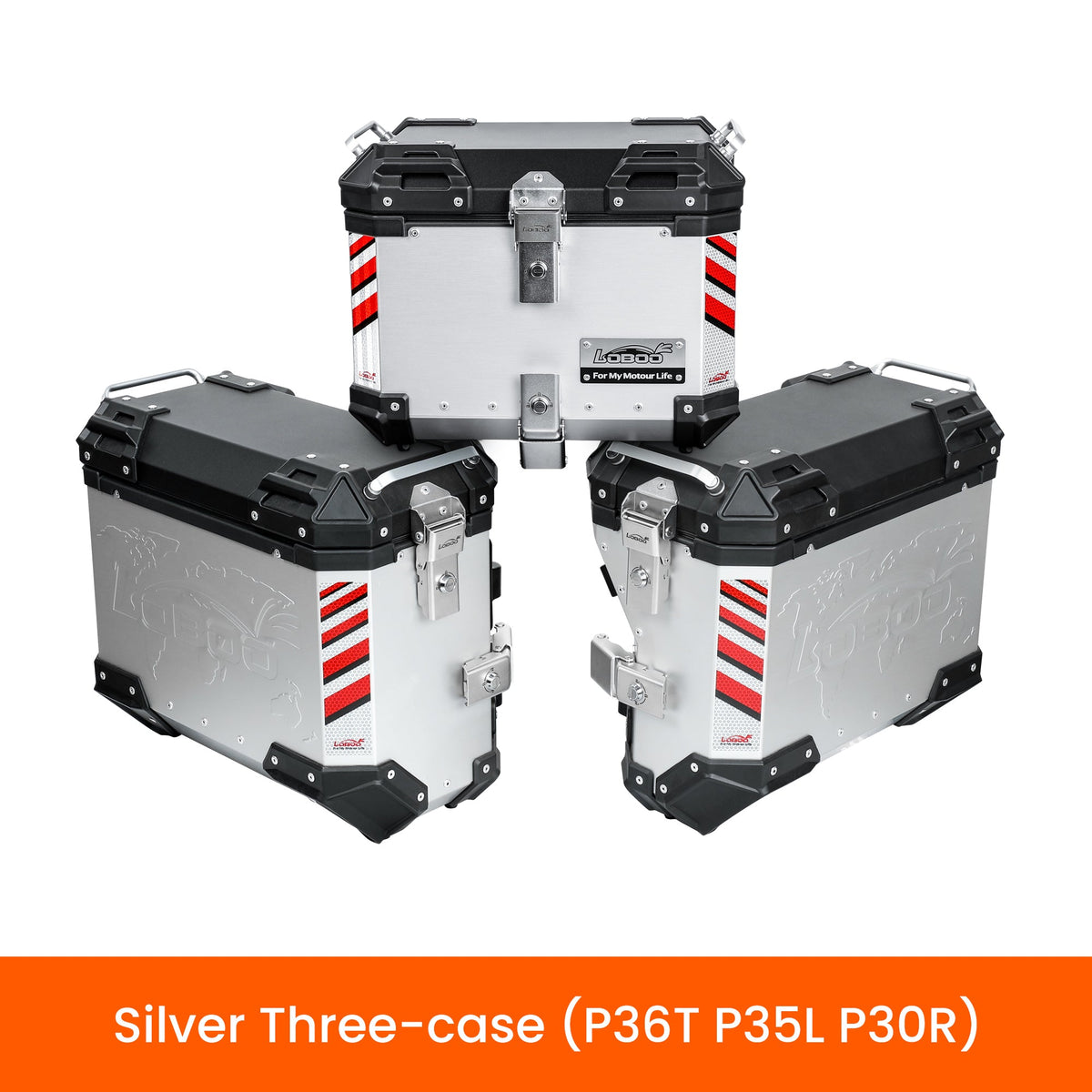 PIKE TRACKER Series Side Cases & Top Case | 35L+30L Side / 36L or 45L Top | Fits BMW, KTM, YAMAHA, DUCATI, HONDA & More - LOBOO