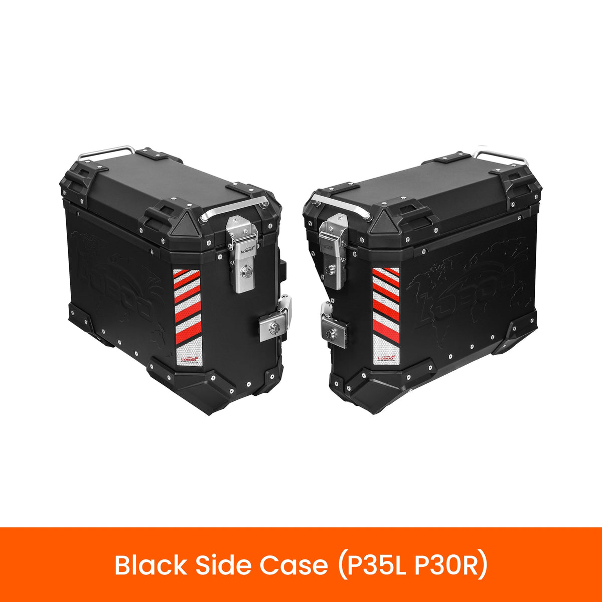 PIKE TRACKER Series Side Cases & Top Case | 35L+30L Side / 36L or 45L Top | Fits BMW, KTM, YAMAHA, DUCATI, HONDA & More - LOBOO