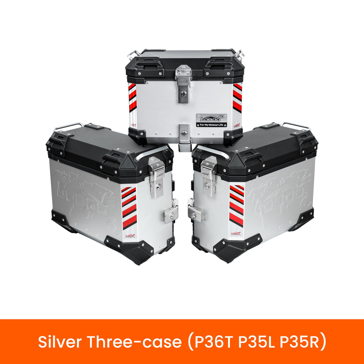 PIKE TRACKER Series Side Cases & Top Case | P35L+P35R Side / P36T or P45T Top | Fits BMW S1000XR, Honda CB400X CB500X NX400 NX500 NC750X XL750 - LOBOO