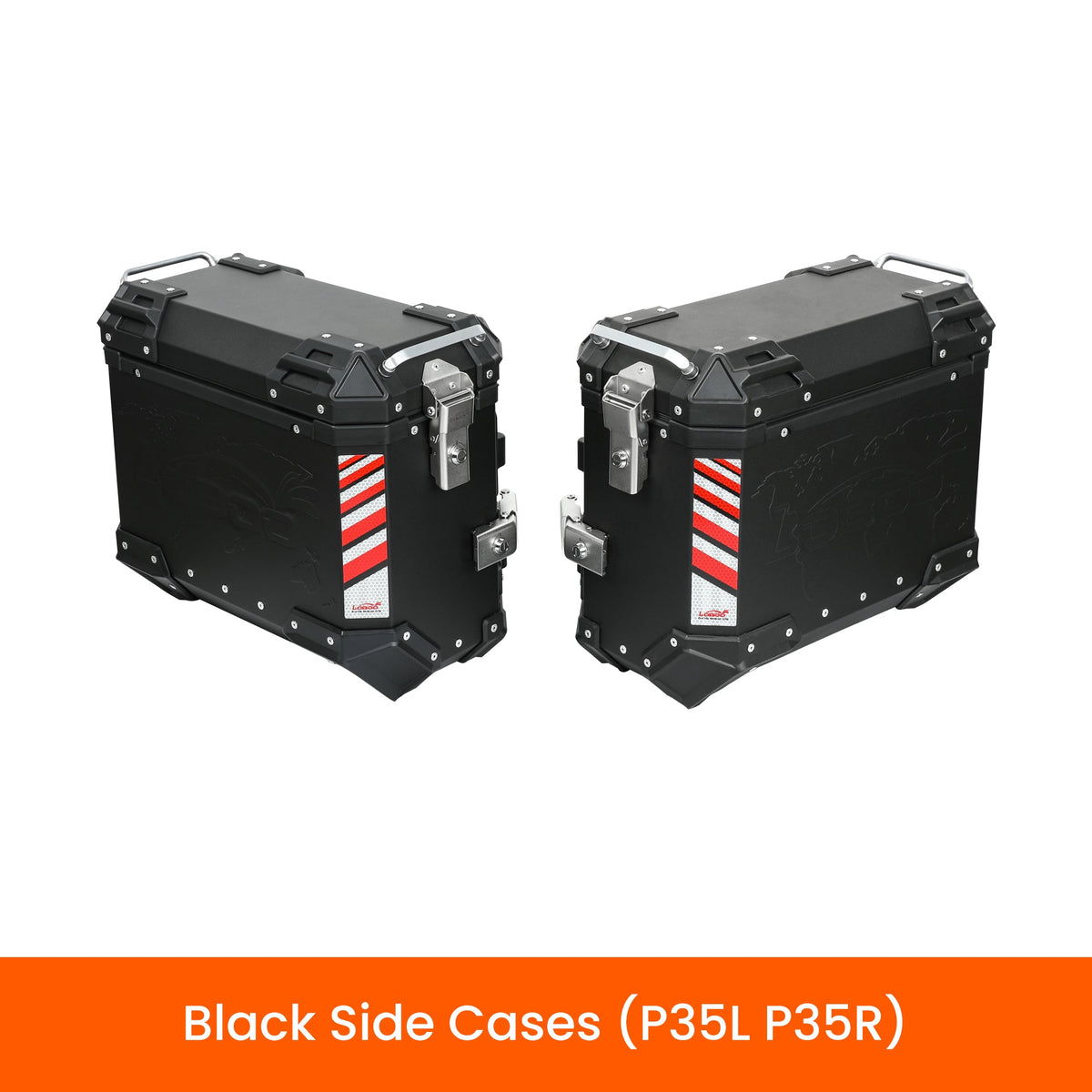 PIKE TRACKER Series Side Cases & Top Case | P35L+P35R Side / P36T or P45T Top | Fits BMW S1000XR, Honda CB400X CB500X NX400 NX500 NC750X XL750 - LOBOO