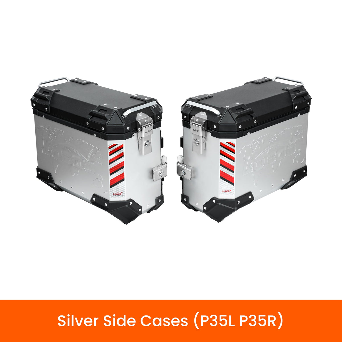 PIKE TRACKER Series Side Cases & Top Case | P35L+P35R Side / P36T or P45T Top | Fits BMW S1000XR, Honda CB400X CB500X NX400 NX500 NC750X XL750 - LOBOO
