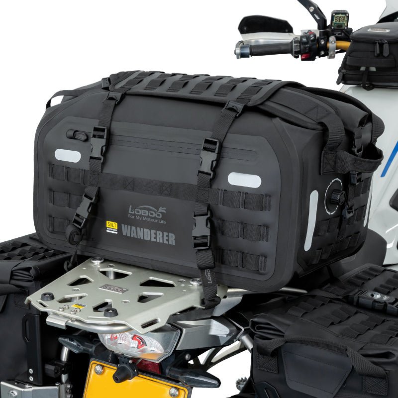 Wanderer 50L Waterproof Motorcycle Tail Bag – TPU Dry/Wet