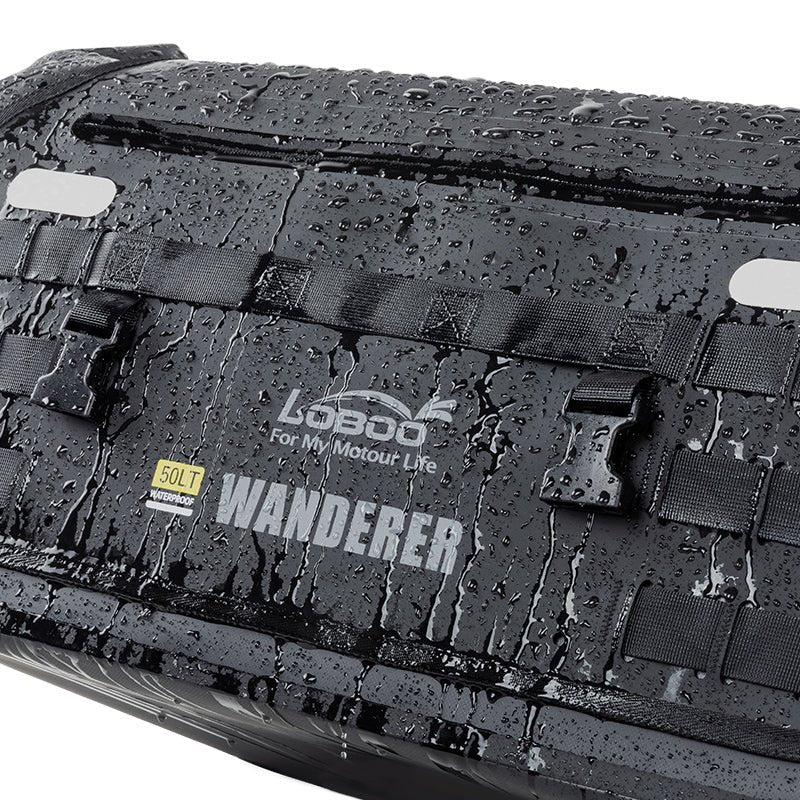 ロデオボーイ Wanderer 50L Waterproof Motorcycle Tail Bag – TPU Dry/Wet